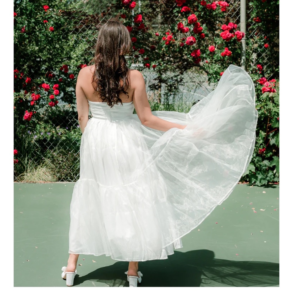 Ina White Strapless Dress